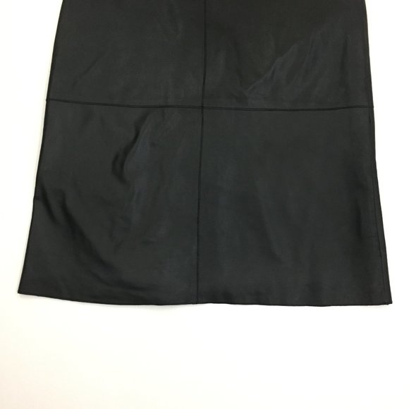 BROOKS BROTHERS 346 Black 100% Genuine Leather Lined Skirt - Picture 6 of 10